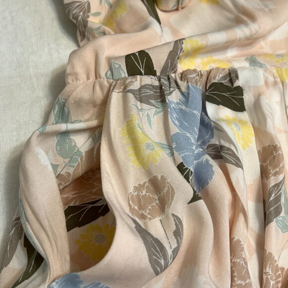 NWT TORRID Floral Button Front Sundress Size 1X Smocked Back Pockets Lined Rayon - Picture 5 of 9